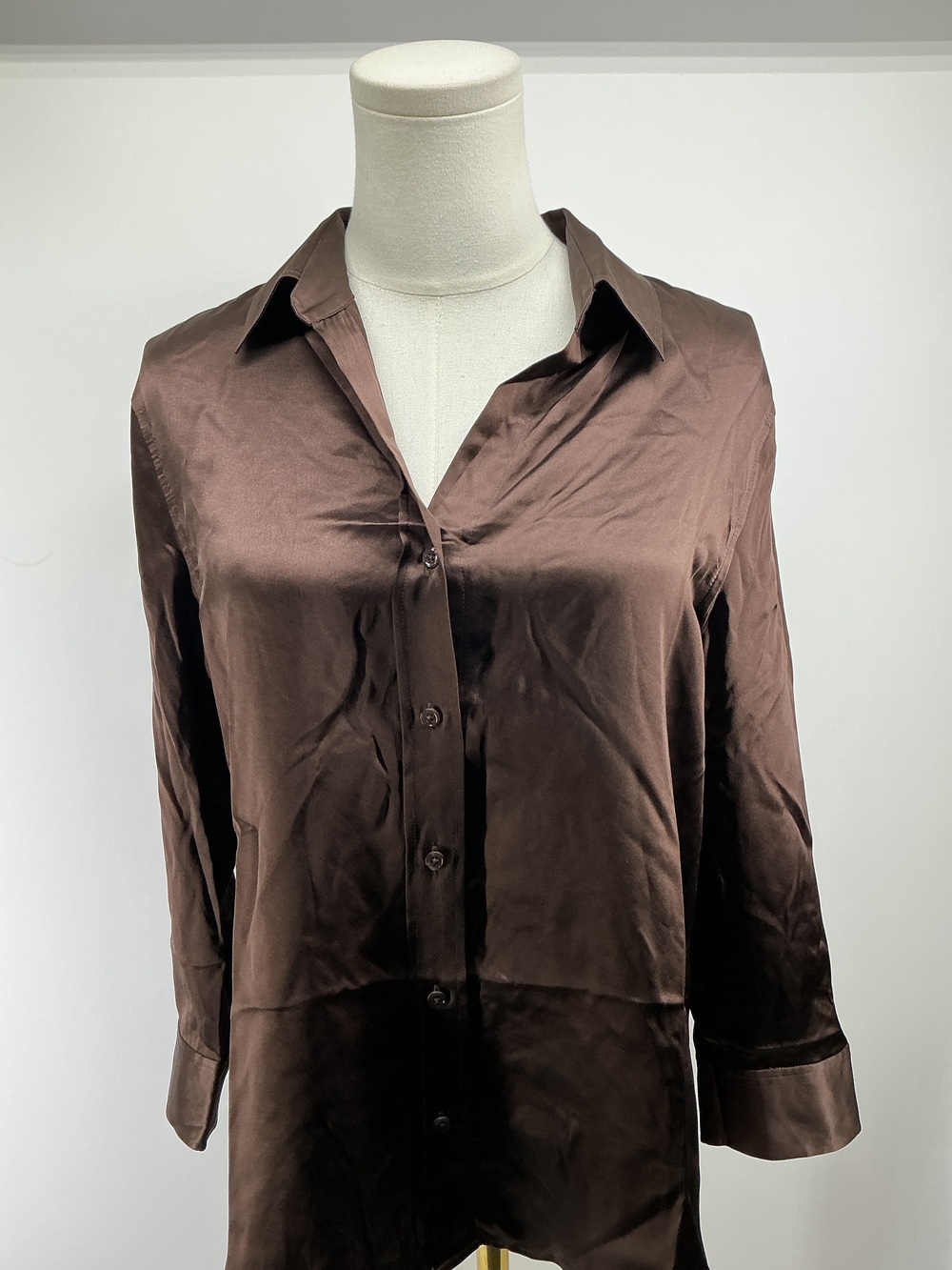 100% Washable Silk Three-Quarter Sleeve Shirt